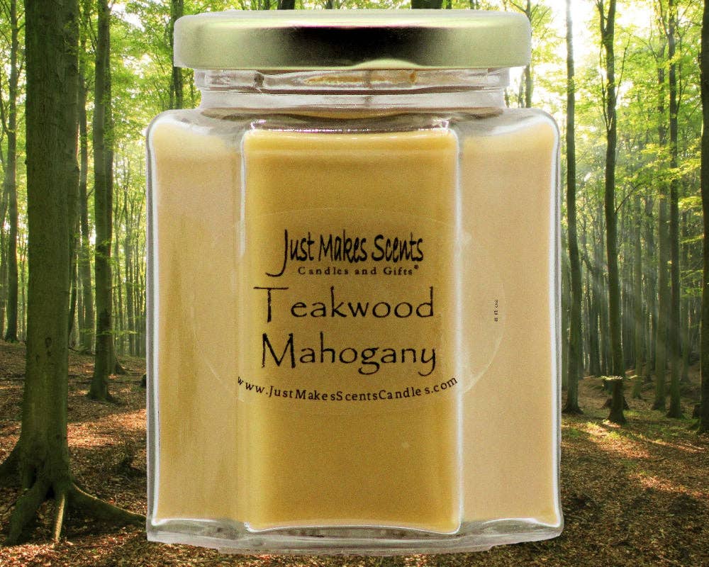 Just Makes Scents Candles and Gifts LLC - Wholesale Jar/Filled Candle - Teakwood Mahogany Scented Candle