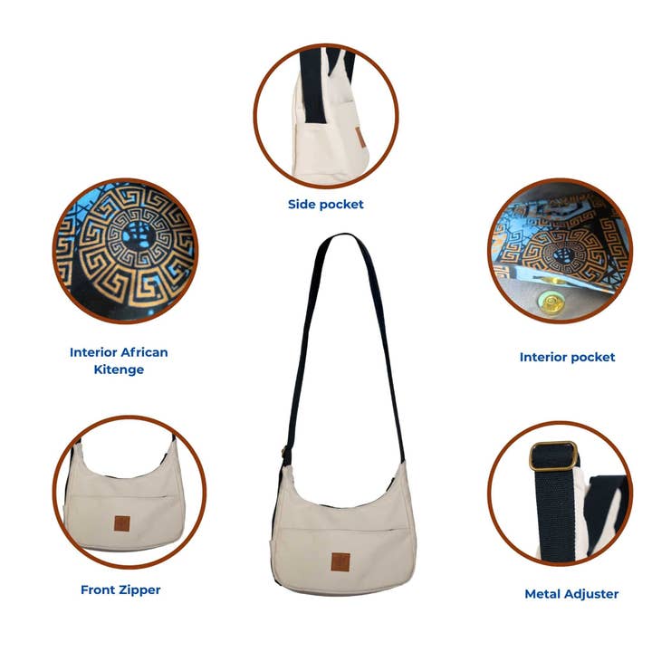 Ecodunia - Wholesale Shoulder Bag - Unisex - Crossbody Crescent Bag - Canvas Shoulder Bag for Women6