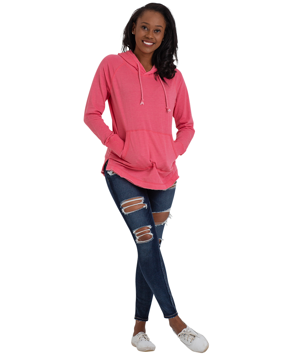 U.S. Apparel – wholesale Hoodie – Women's – Ladies Crossover Hoodie - Drop Back Hem12