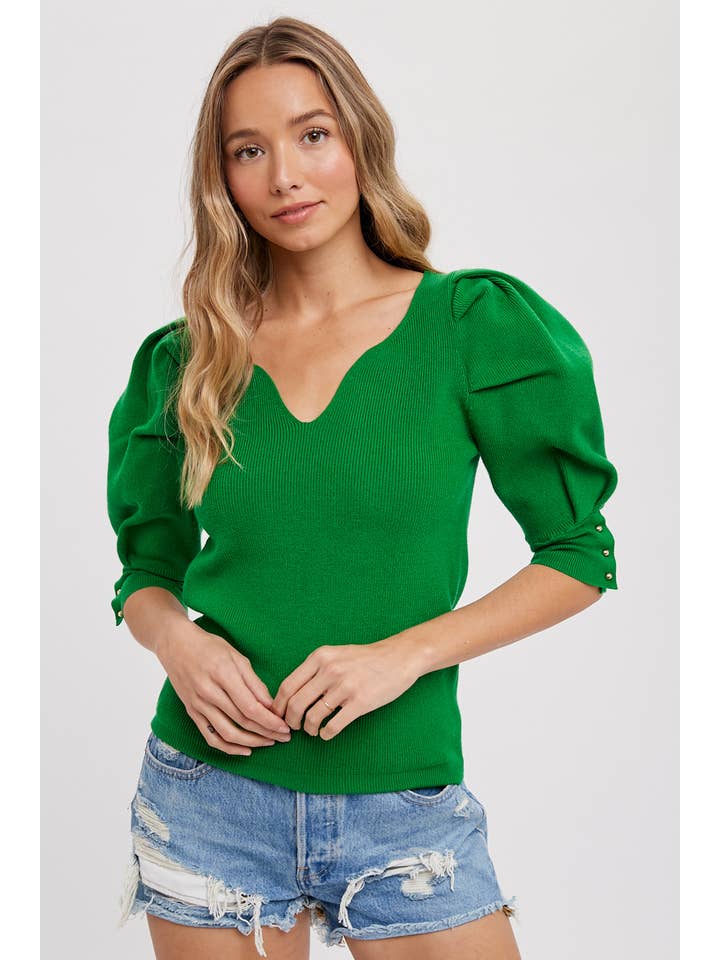 Bluivy - Venta al por mayor Jersey corto de punto - Mujer - JERSEY MANGA CORTA PUFF20