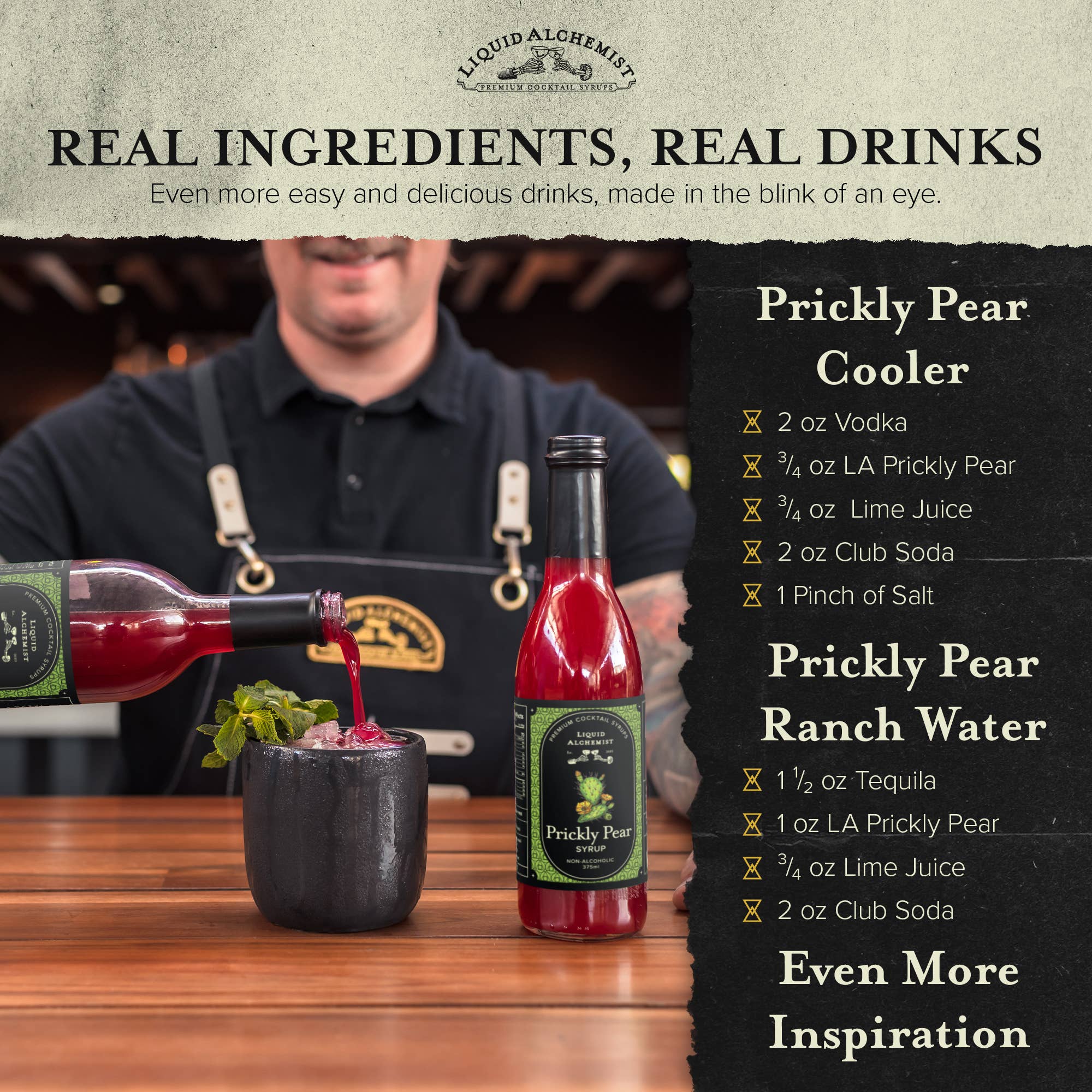 Liquid Alchemist Syrups - Wholesale Cocktail Mix/Syrup - Prickly Pear Cocktail Syrup4