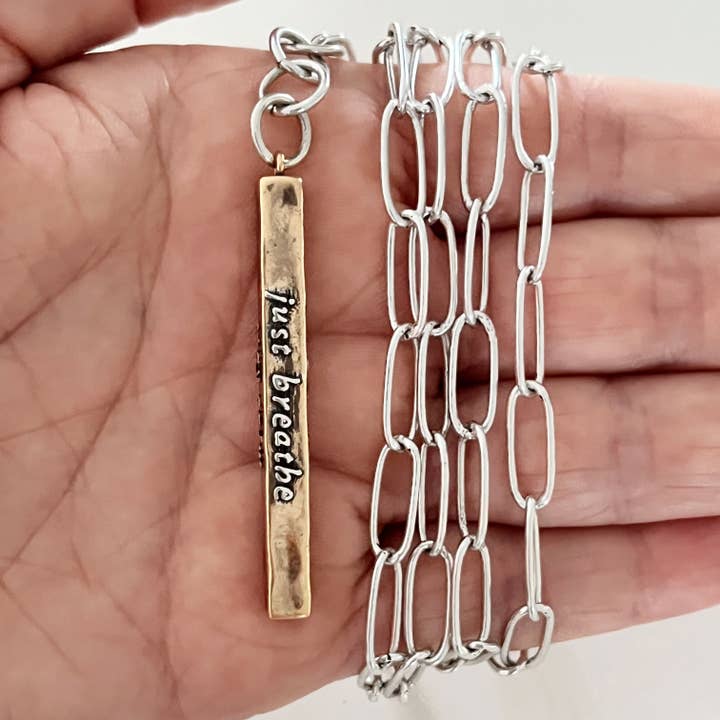 Katia Designs - Wholesale Link & Chain Necklace - "Stay Calm" Klink Necklace