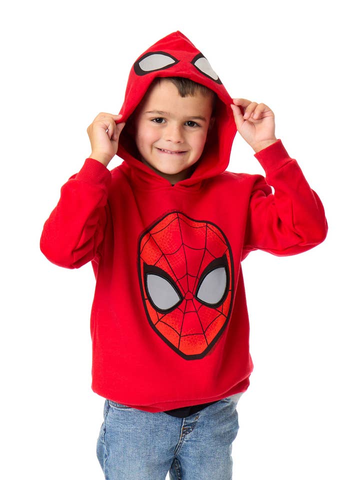 Marvel Boys Red Spiderman Hoodie for wholesale by Vanilla Underground