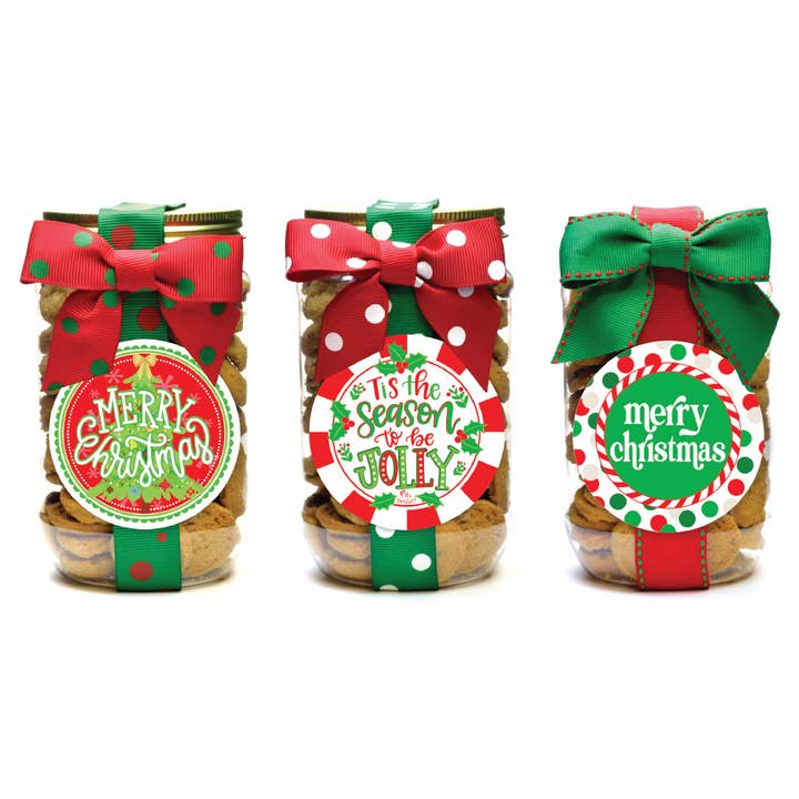Oh, Sugar! - Wholesale Cookie - Cookies - Christmas Holiday Asst #1 - Pint Jars