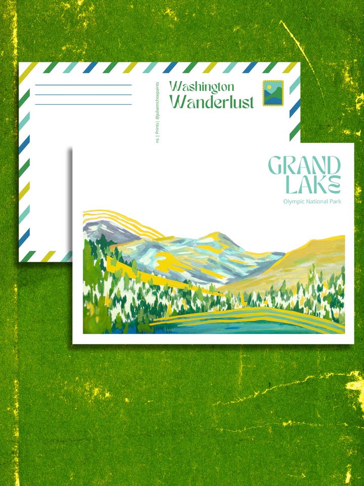 Ansichtkaart van het Grand Lake Olympic National Park voor wholesale door Juliann Choe