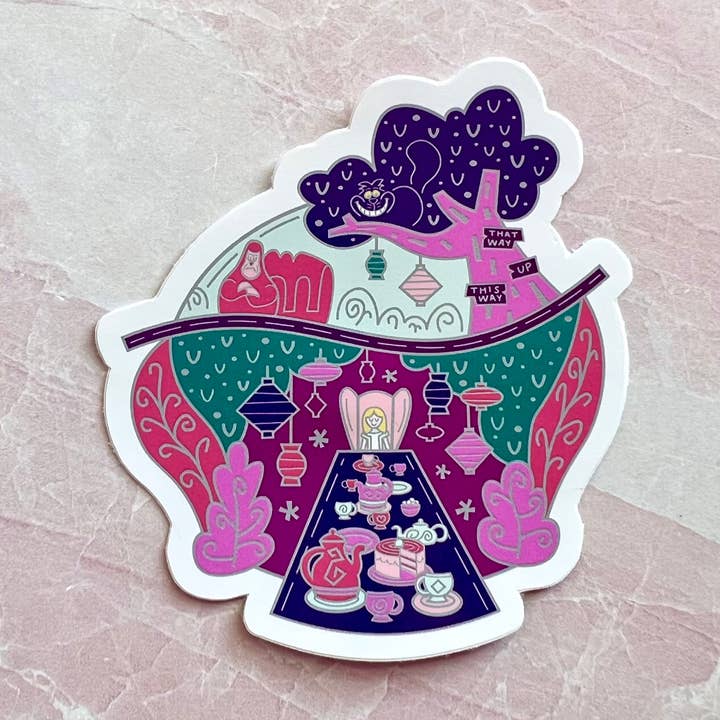 Charmed & Cozy - Wholesale Sticker - Alice in wonderland rides Sticker0