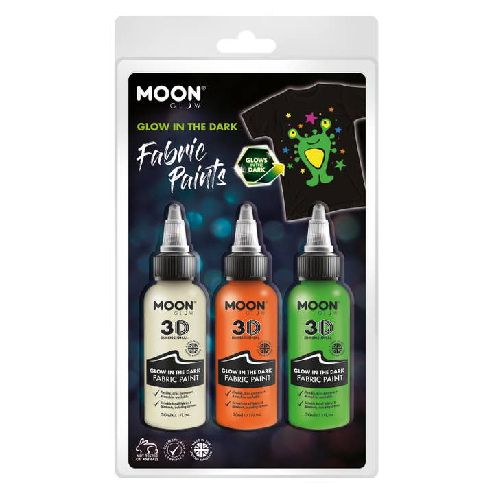 Moon Makeup - Wholesale Fabric Paint - Clamshell - Glow in the Dark Fabric Paint, 30ml8