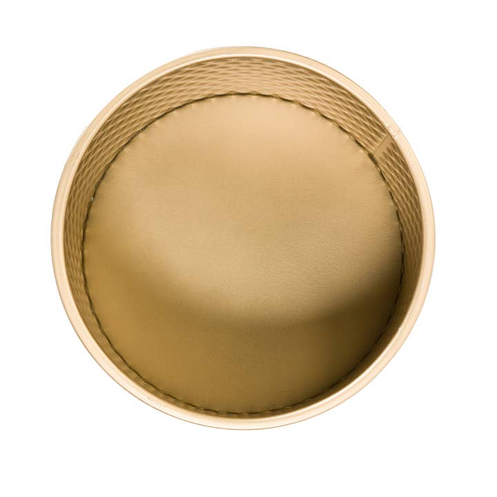 Aspire Home Accents - Wholesale Trashcan/Trash Bin - Honeycomb Modern Wastebasket w/ Gold Metal Base (Set of 2)2