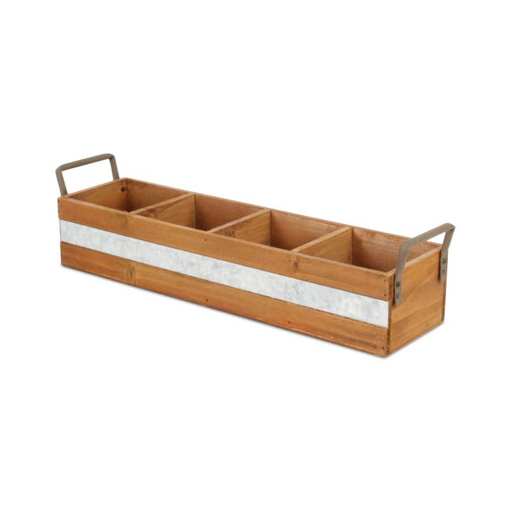 Cheungs Home Decor - Wholesale Desk Organizer - Reid Wooden Storage Caddy - Brown1