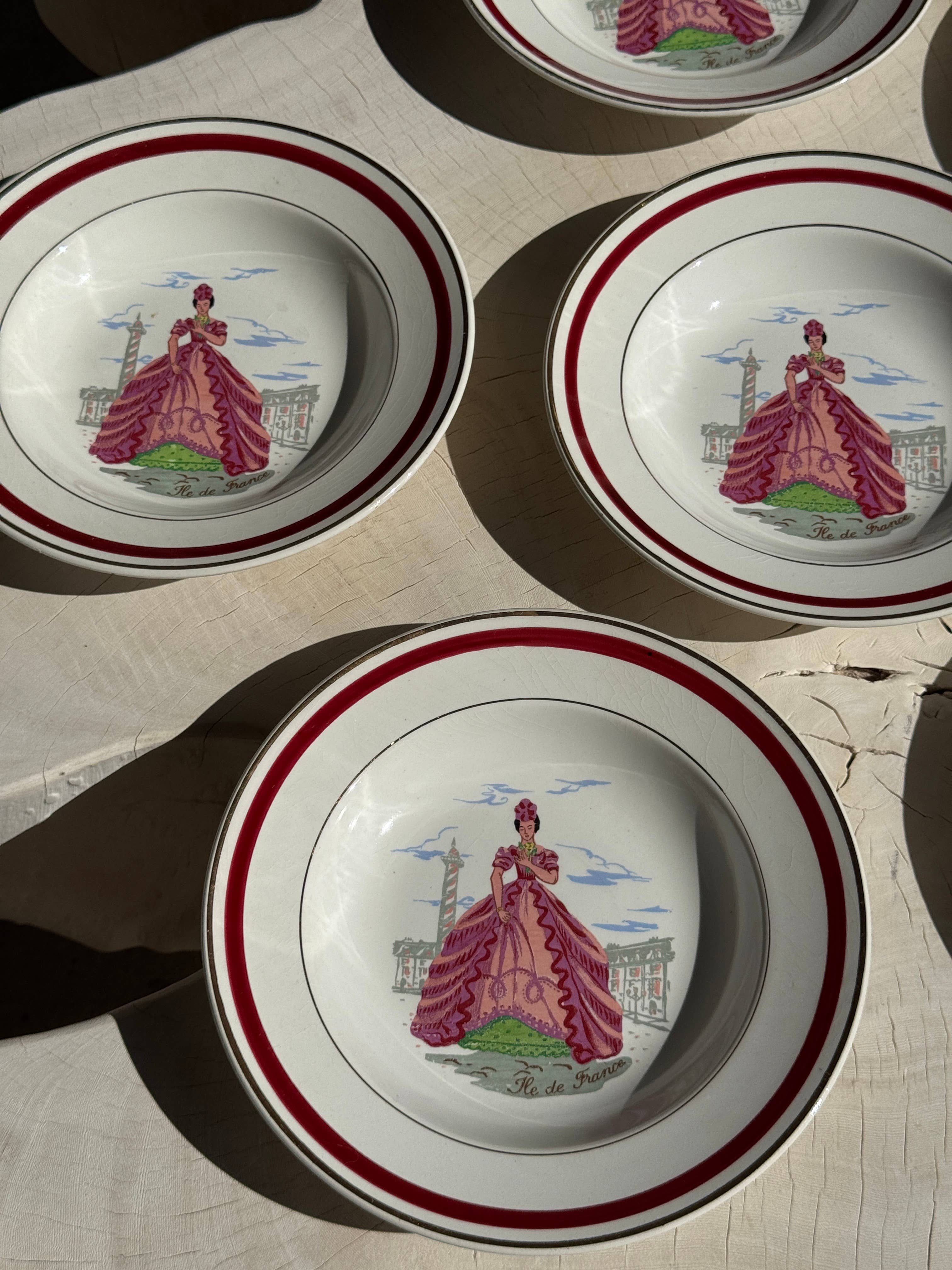Office Objets - Wholesale Dinner Plate - Set of 6 Ile de France deep plates D22.56