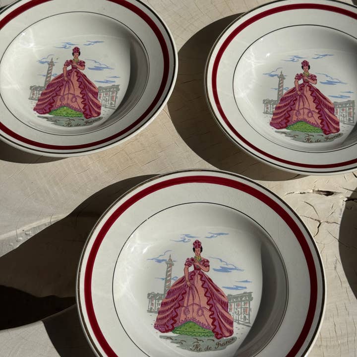 Office Objets - Wholesale Dinner Plate - Set of 6 Ile de France deep plates D22.56