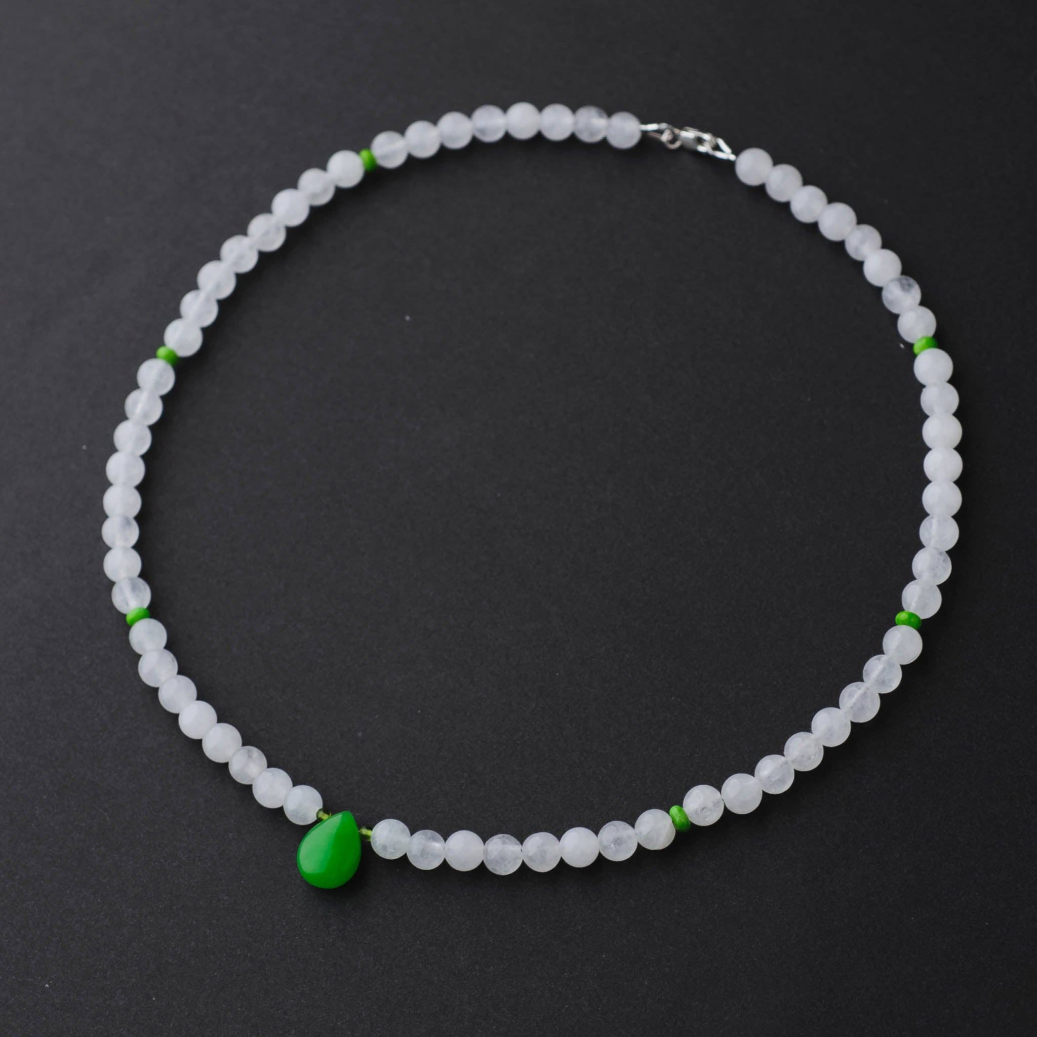 LoveGem Studio LLC - Wholesale Beaded/Pearl Necklace - Handmade Green Jade & Turquoise Necklace – Abundance and Protection Gemstone Jewelry by LoveGem Studio2
