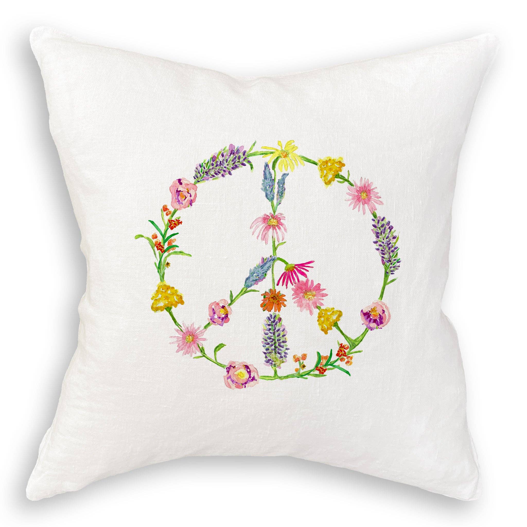 French Graffiti - Wholesale Tea Towel - Floral Peace Sign11