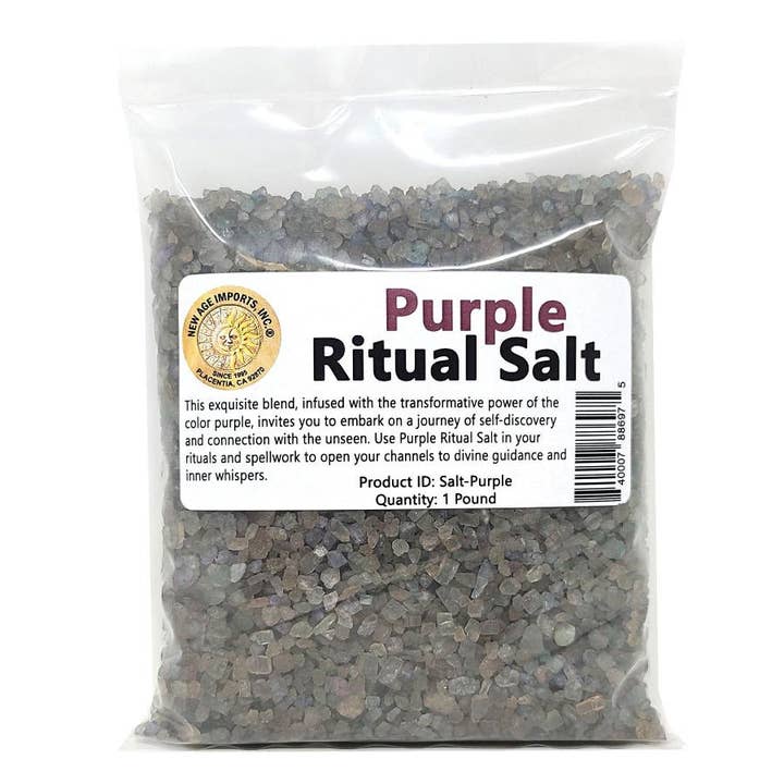 Cloud Apartments - Wholesale Meditation Supplies - Purple Ritual Salt 1 LB Packaged (2mm-3mm Salt Size)