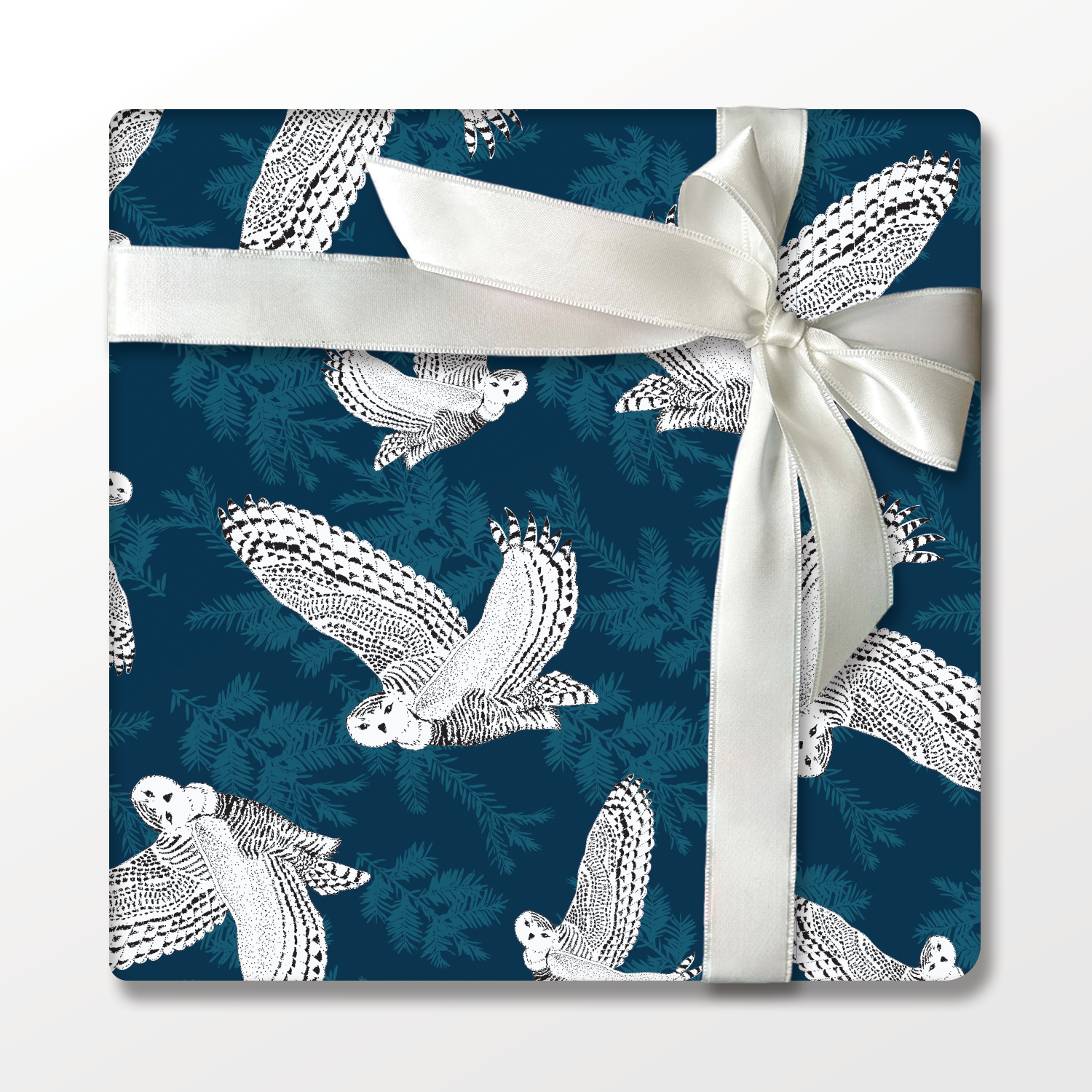 Ballard & Prescott - Wholesale Flat Wrap - Snowy Owl Wrapping Paper3