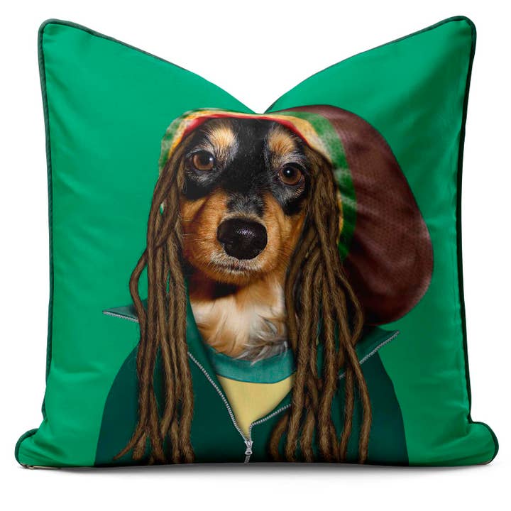 Reggae - Coussin Pets Rock pour la vente par ART CUSHIONS
