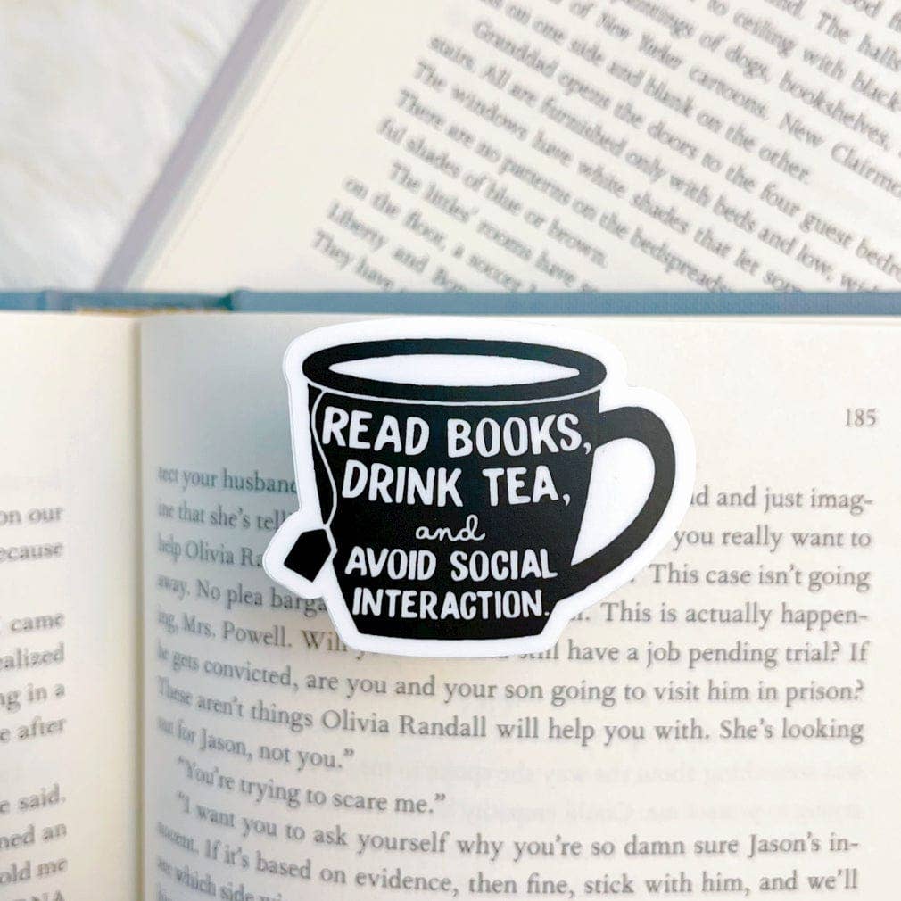 My Secret Copy – wholesale Sticker – Mini Read Books Drink Tea Sticker1