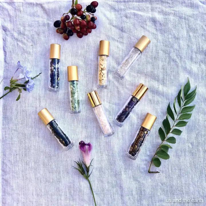 Us and The Earth – wholesale Essential oil – Crystal Essential Oil Roller Bottle with Gemstones12