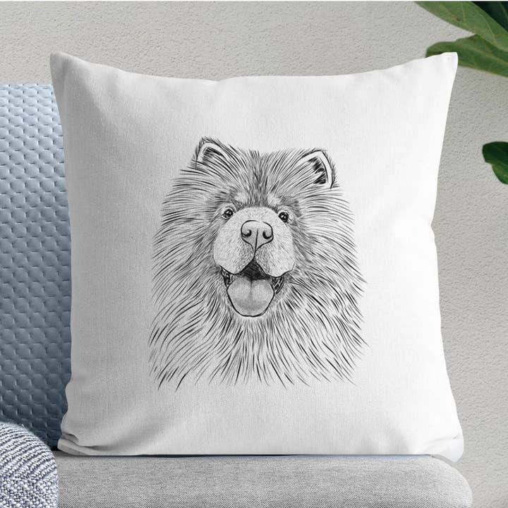 Charming Charlie the Chow Chow - Throw Pillow Cover for wholesale by Inkopious