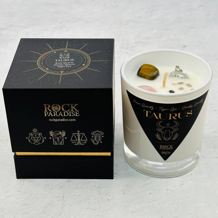 Rock Paradise - Wholesale Jar/filled candle - Crystal Zodiac Candles - Aromatherapy4