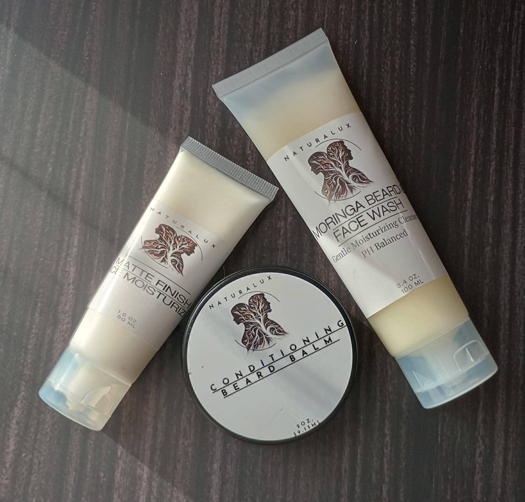 Naturalux Life & Wellness - Venta al por mayor Productos para cuidado de la barba - Bálsamo para Barba con Moringa y Hierba de Limón2