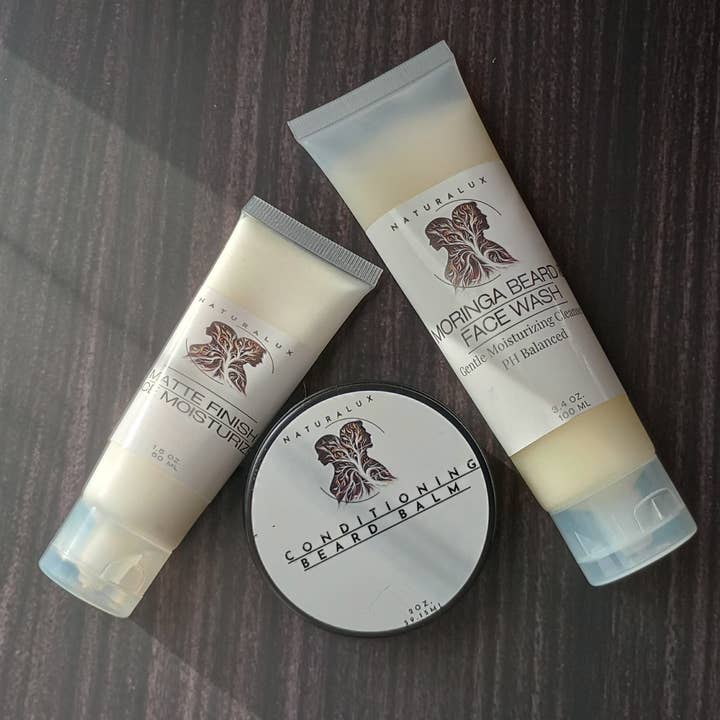 Naturalux Life & Wellness - Venta al por mayor Productos para cuidado de la barba - Bálsamo para Barba con Moringa y Hierba de Limón2