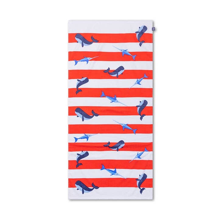 Swim Essentials | Toalla de Algodón Roja/Blanca 135 x 65 cm para venta al por mayor de Swim Essentials