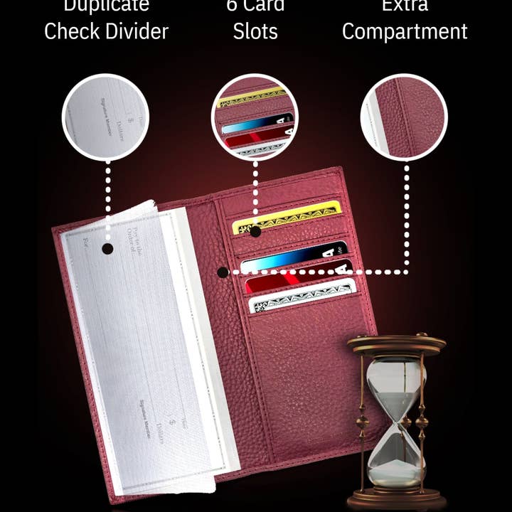 Access Denied Accessories - Wholesale Wallet - Unisex - Genuine Leather Checkbook Cover For Women &Men RFID Blocking10