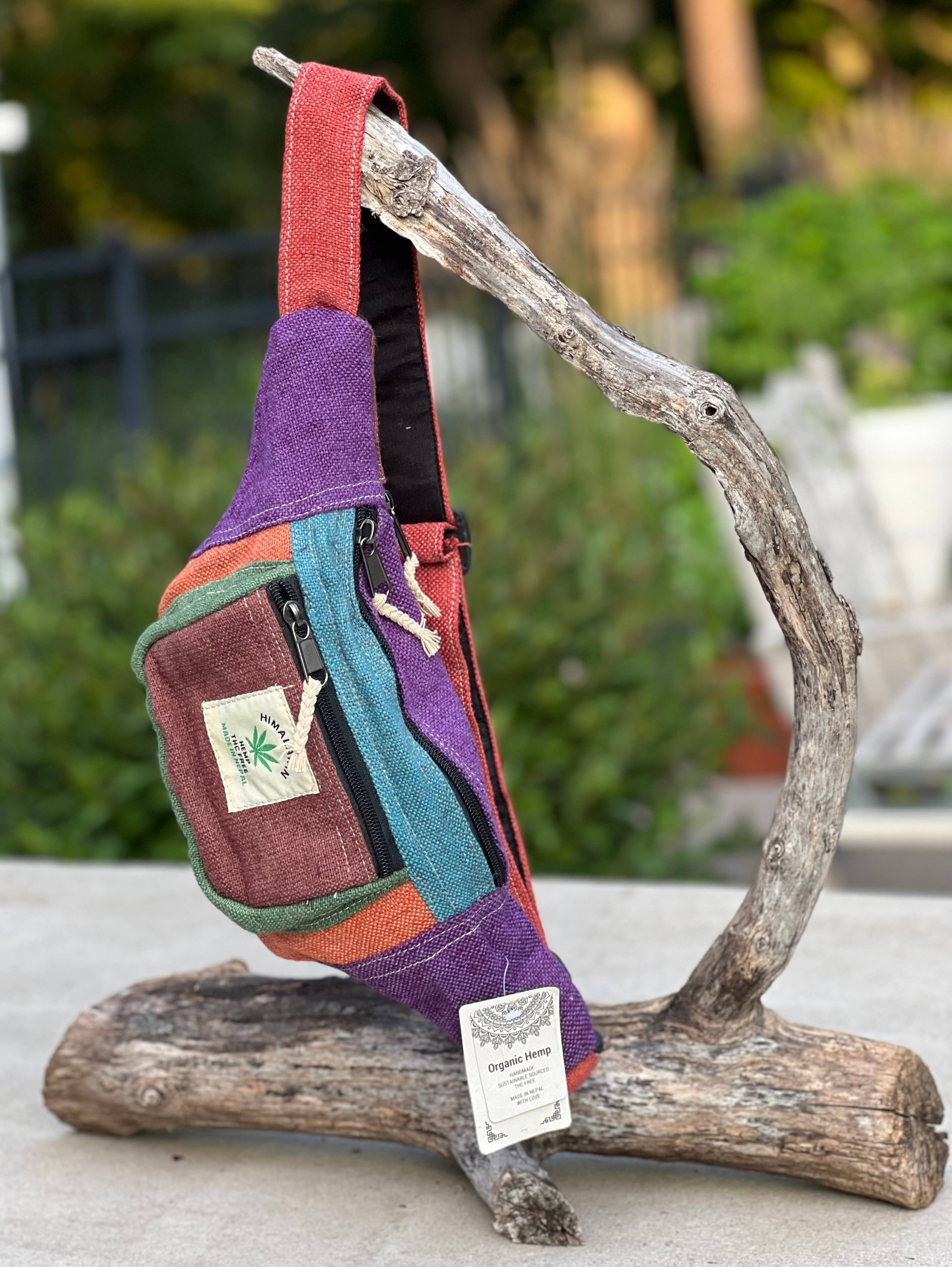 Lungta Imports - Wholesale Belt Bag - Women's - Eco-Friendly Boho Hippie Style Hemp Fanny Pack Hip Waist Bag1