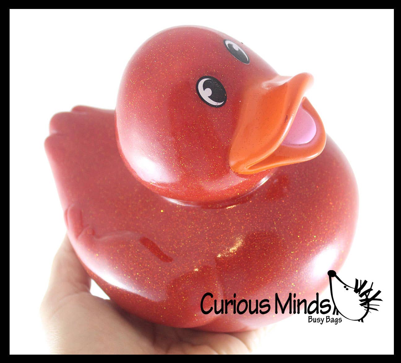 Curious Minds Toys - Wholesale Badspeelgoed - Baby - 1 Jumbo Glitter Rubbereendjes - Rubbereendjes - Leuke noviteit8