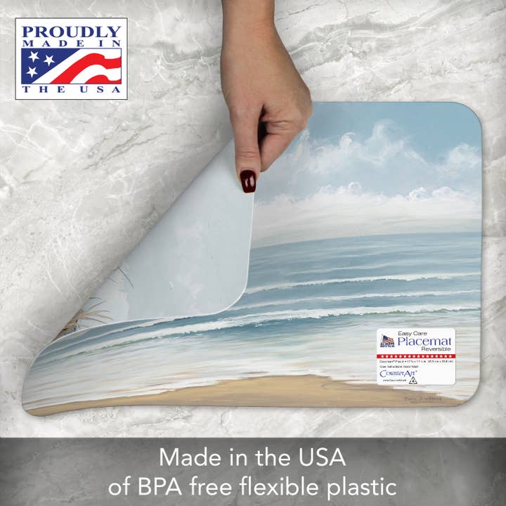 CounterArt/Highland Home/Thirstystone/CoasterStone - Wholesale Placemat - Coastal Scenery Reversible Flexible Plastic Placemats