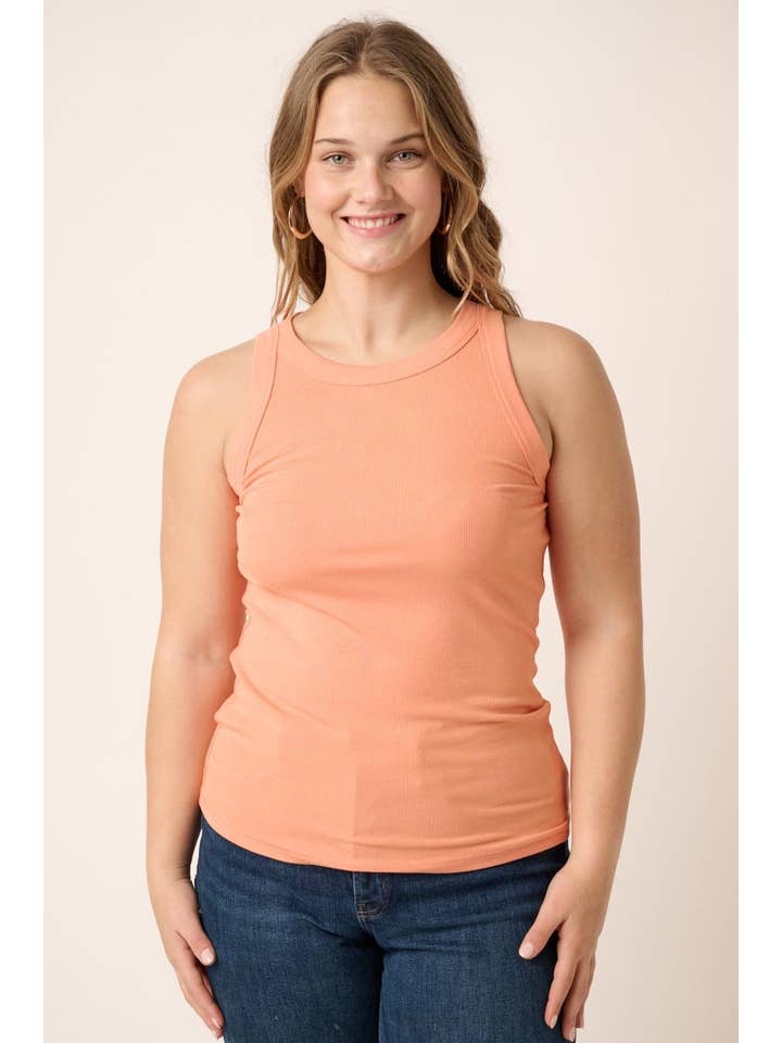 PLUS RIB KNIT ROUND NECK TANK for wholesale by mittoshop