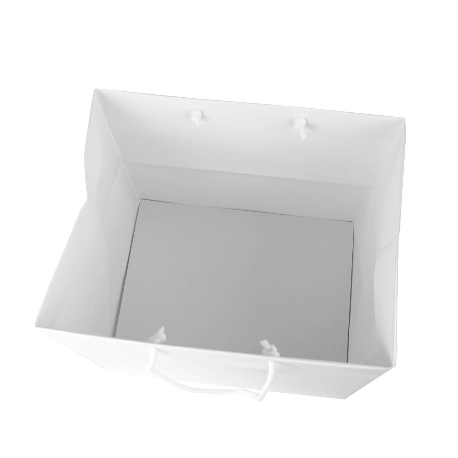 Branco Sacola Kraft branca para entrega de alimentos para venda a revendedores na Faire3