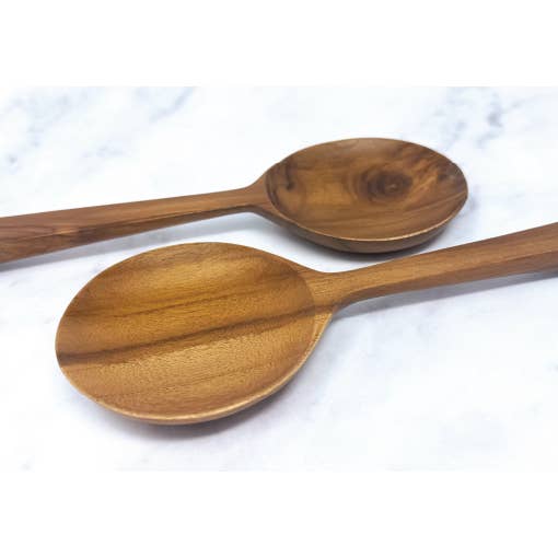 TEAK IT EASY™ Teak Salad Serving Spoon 12.5" for wholesale by Ventures Int'l Products Inc.