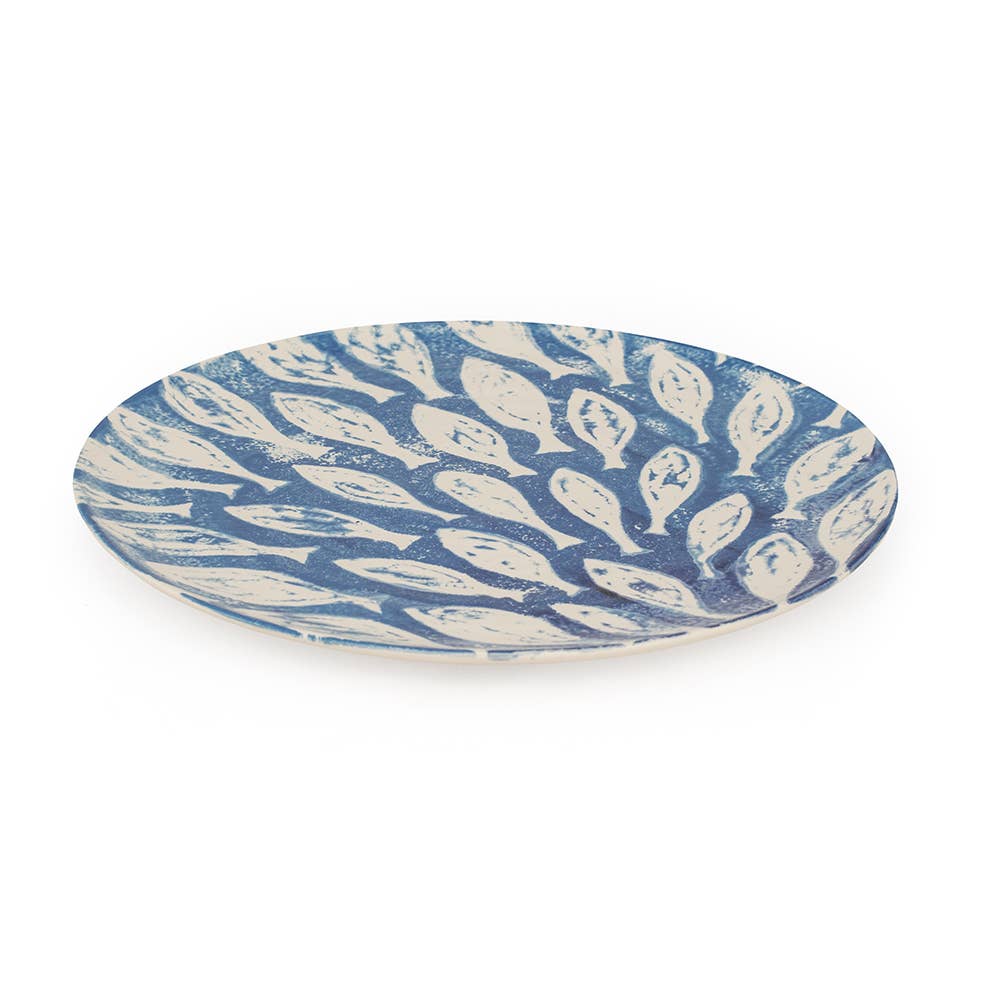 BlissHome - Wholesale Platter - Shoal Fish Platter | Fish Serving Platter | Blue Platter1