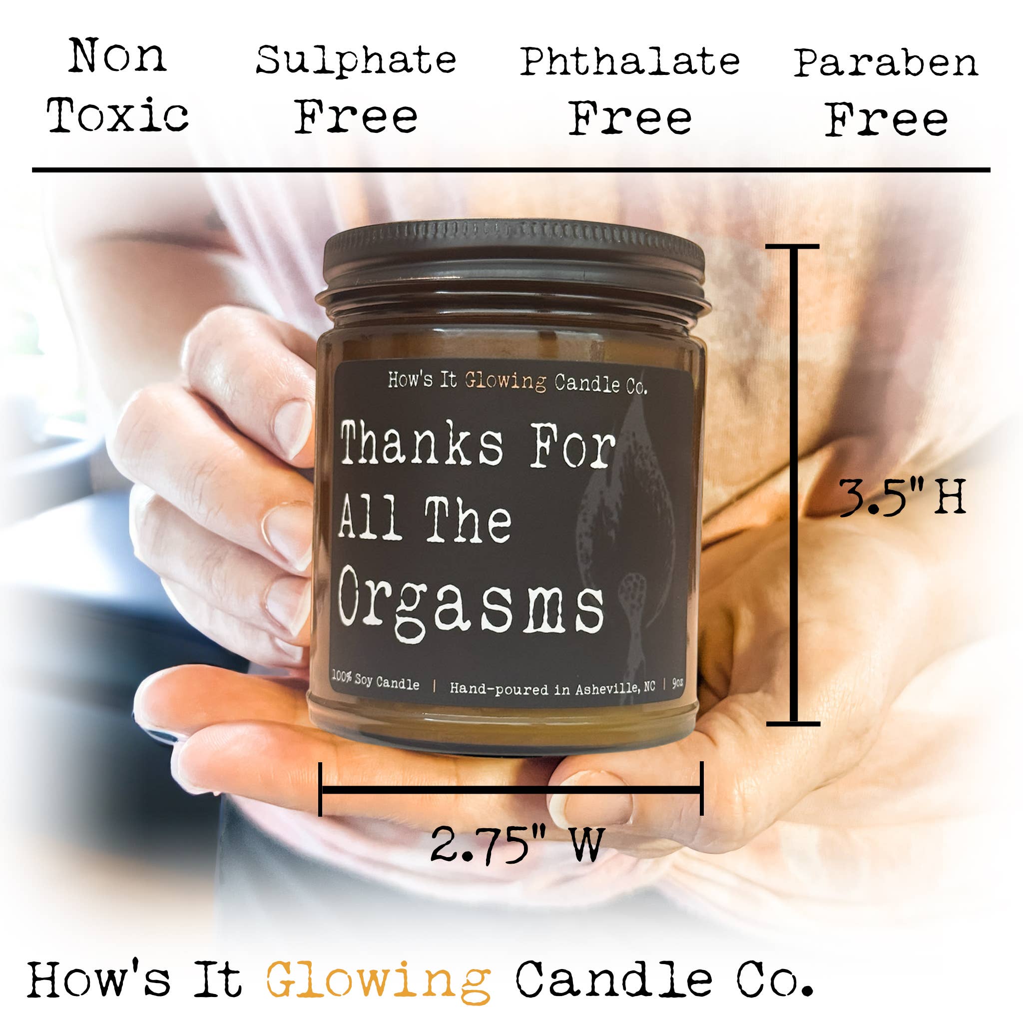 How's It Glowing Candle Co. - Wholesale Jar/Filled Candle - Please Don't Do Coke In Our Bathroom - 100% Soy Candle Jar3
