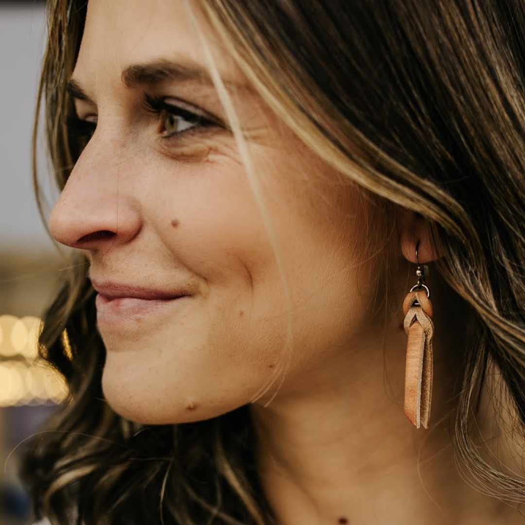 Range Leather Co. - Wholesale Dangle Earrings - Braided Full-Grain Leather Drop Earrings5