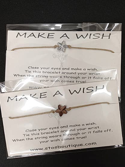 10 Make A Wish Star Bracelet - Your Shop Branding Included for wholesale by StoS Boutique & Wholesale, LLC