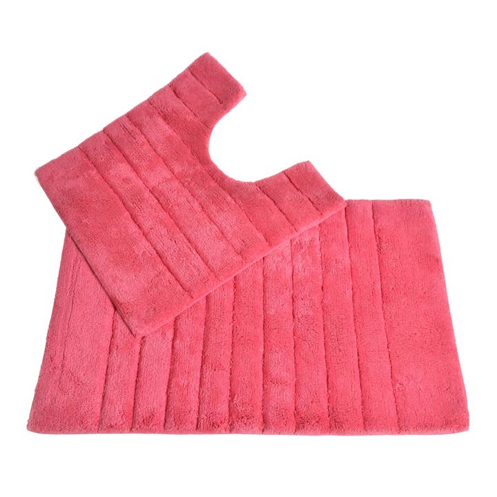 Allure Bath Fashions – Engroshandel Bbademåttesæt – Luksus bademåtte og toilet piedestal mat sæt i ribbet design9