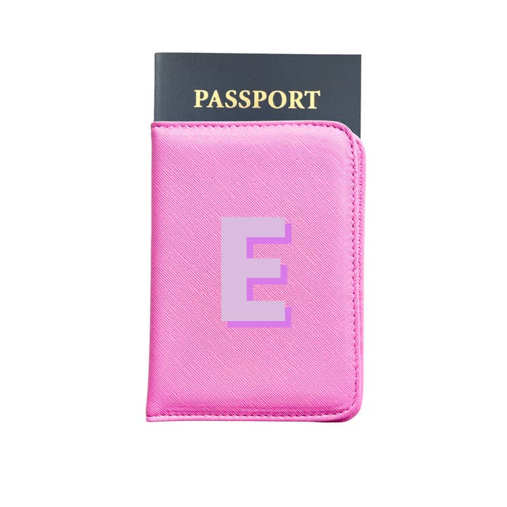 Aspen Lane – wholesale Passport case – women's – Saffiano Passport Holder | Personalized | Single Initial