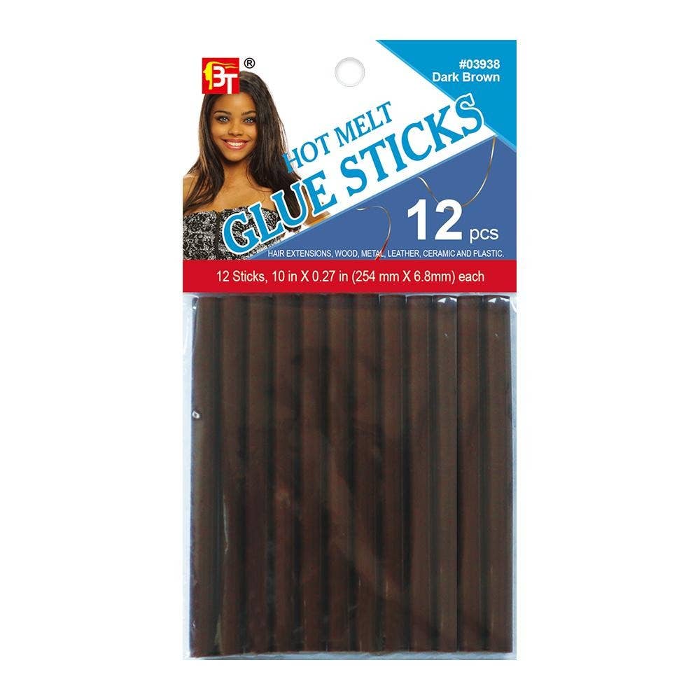 KT Supply - Vente Ensemble d'accessoires pour cheveux – femme - Bâton de colle thermofusible marron foncé0