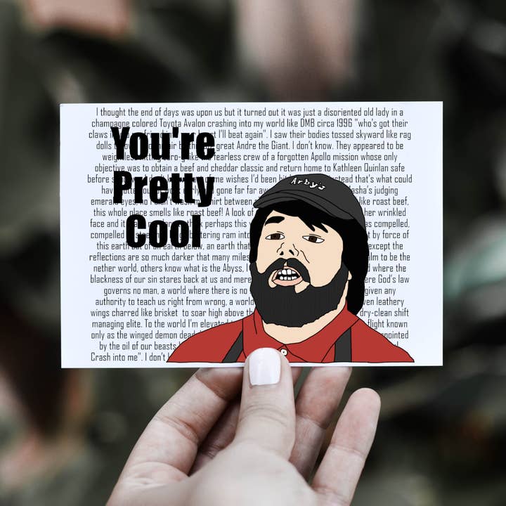 Weird Arby's Guy Greeting Card for wholesale by Geeked Out Greetings