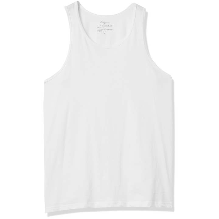 White 100% Organic Cotton Tank Top for wholesale by Organic Signatures