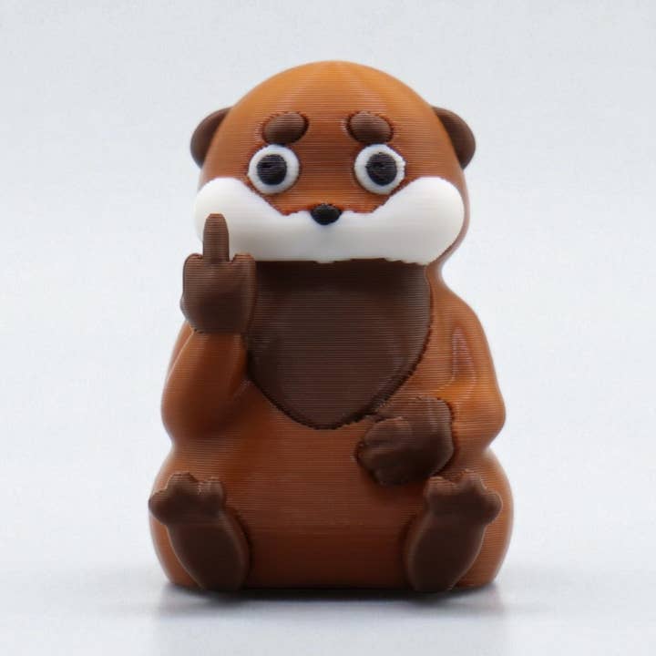 Otter Middle Finger Figurine – Funny Sarcastic Otter Gift for wholesale by Lellume