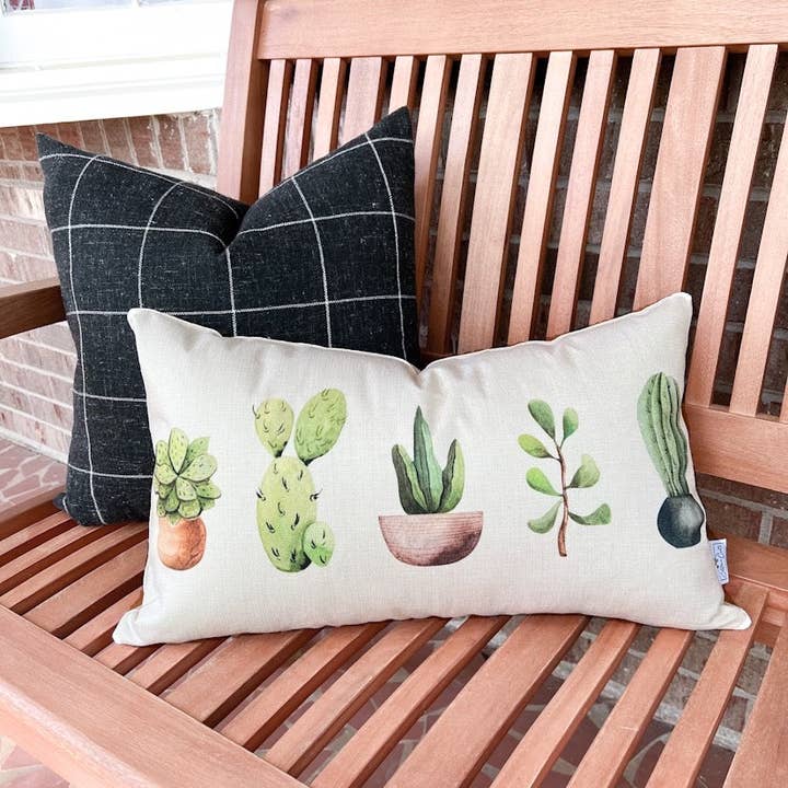 Cactus Summer Pillow Cover 12x20 inch for wholesale by Cotton & Crate
