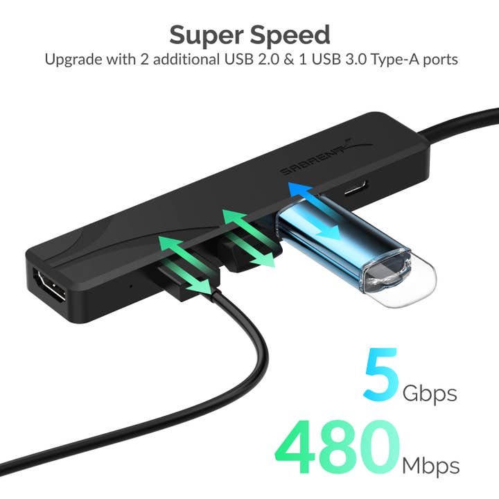Sabrent - Wholesale USB Adapter - SABRENT Multi-port USB Type-C Hub
