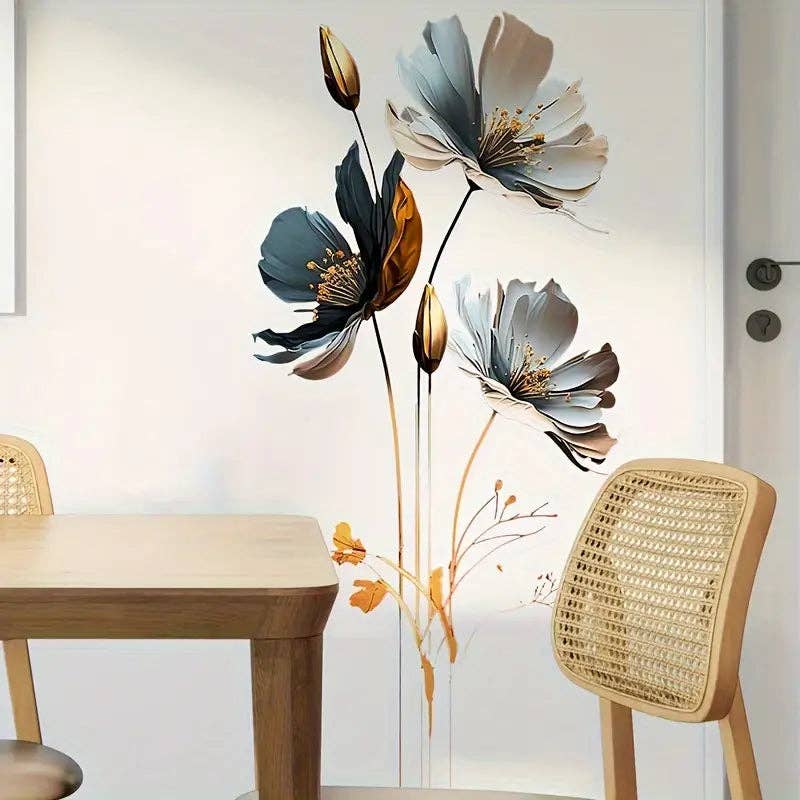 Huis Van Merken – wholesale Wall Accent – 1pc 3D Poppy Flowers Wall Sticker1