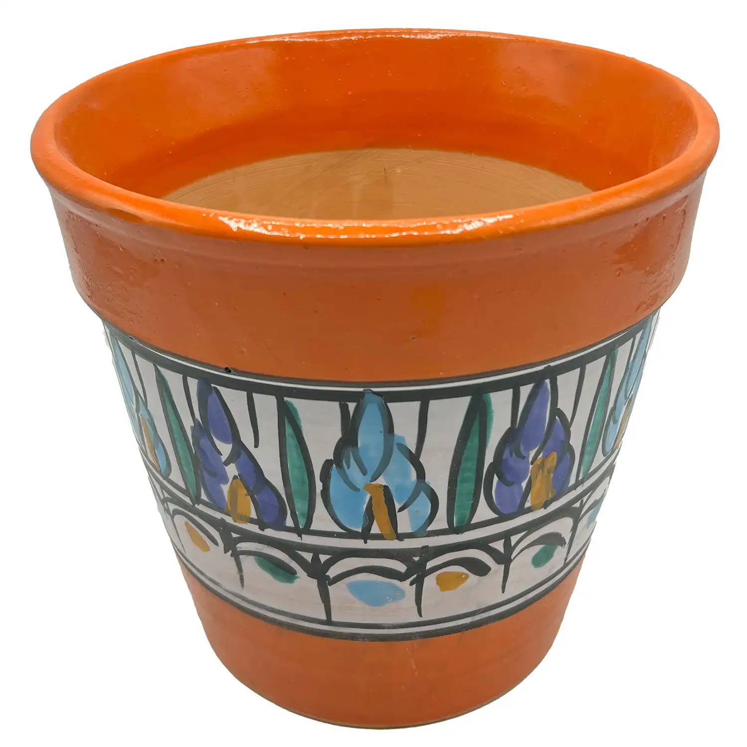 Etnico del Mondo – Engroshandel Plantekrukke – Håndlavet tunesiske terracotta keramiske blomsterpotte#142