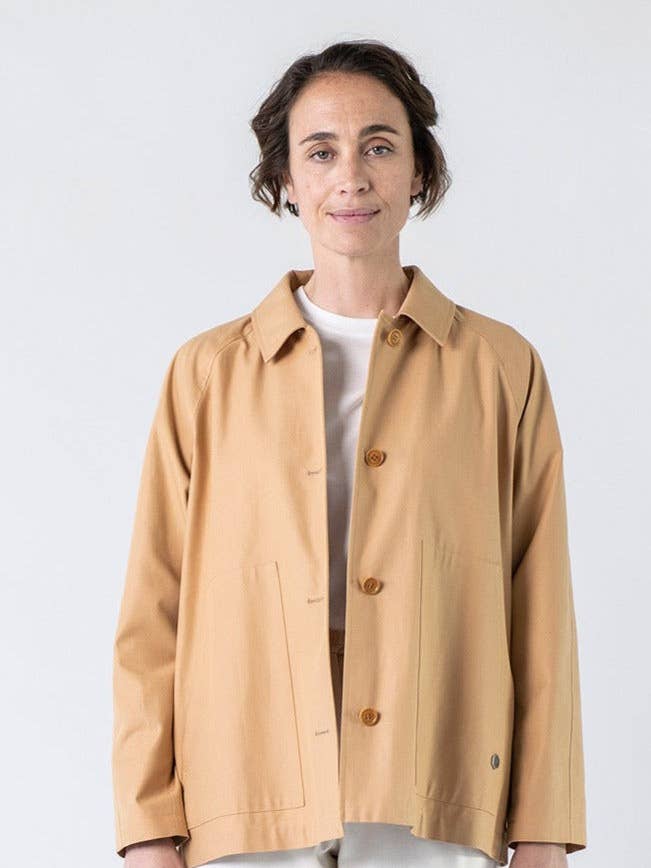 Veste ALICE camel pour la vente par Grenzgang - slow womens fashion made in the Alps