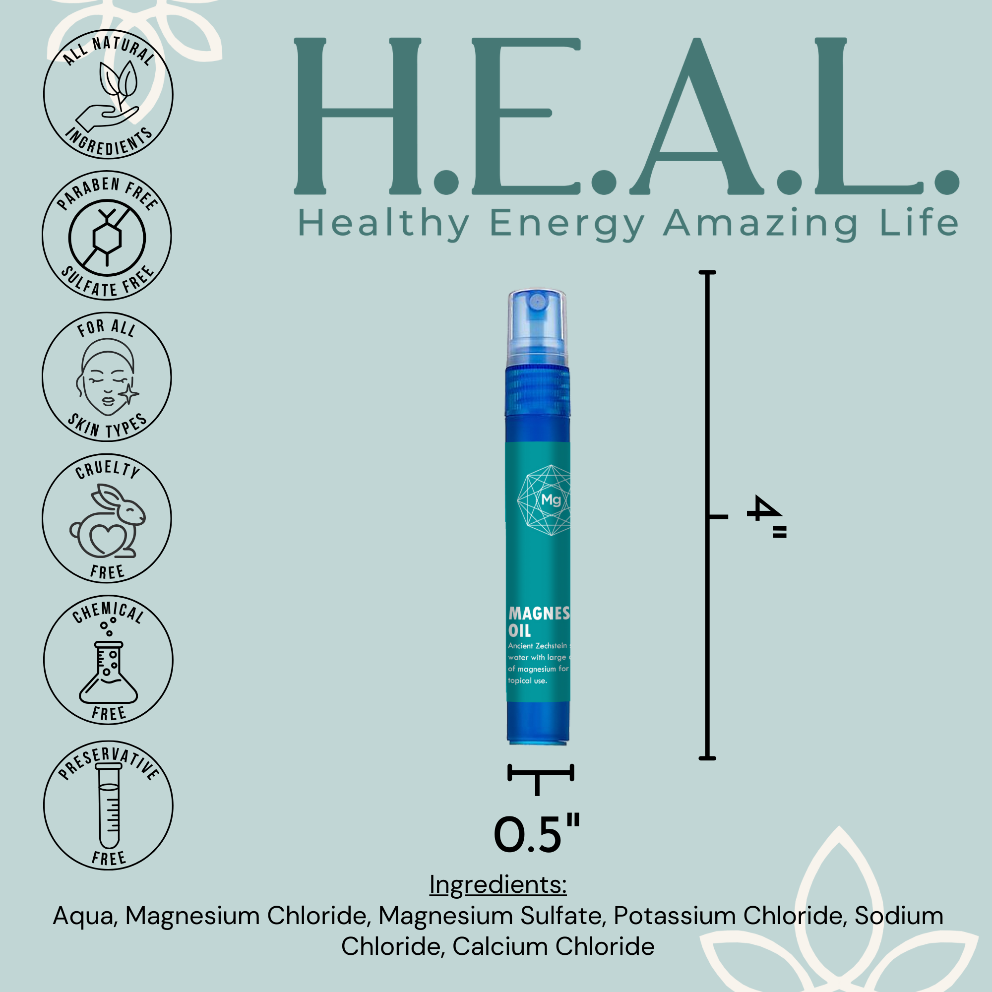 Healthy Energy Amazing Life - Wholesale Bath/Body Oil - ŐSIMAGNESIUM Oil - 10mL SAMPLE 5